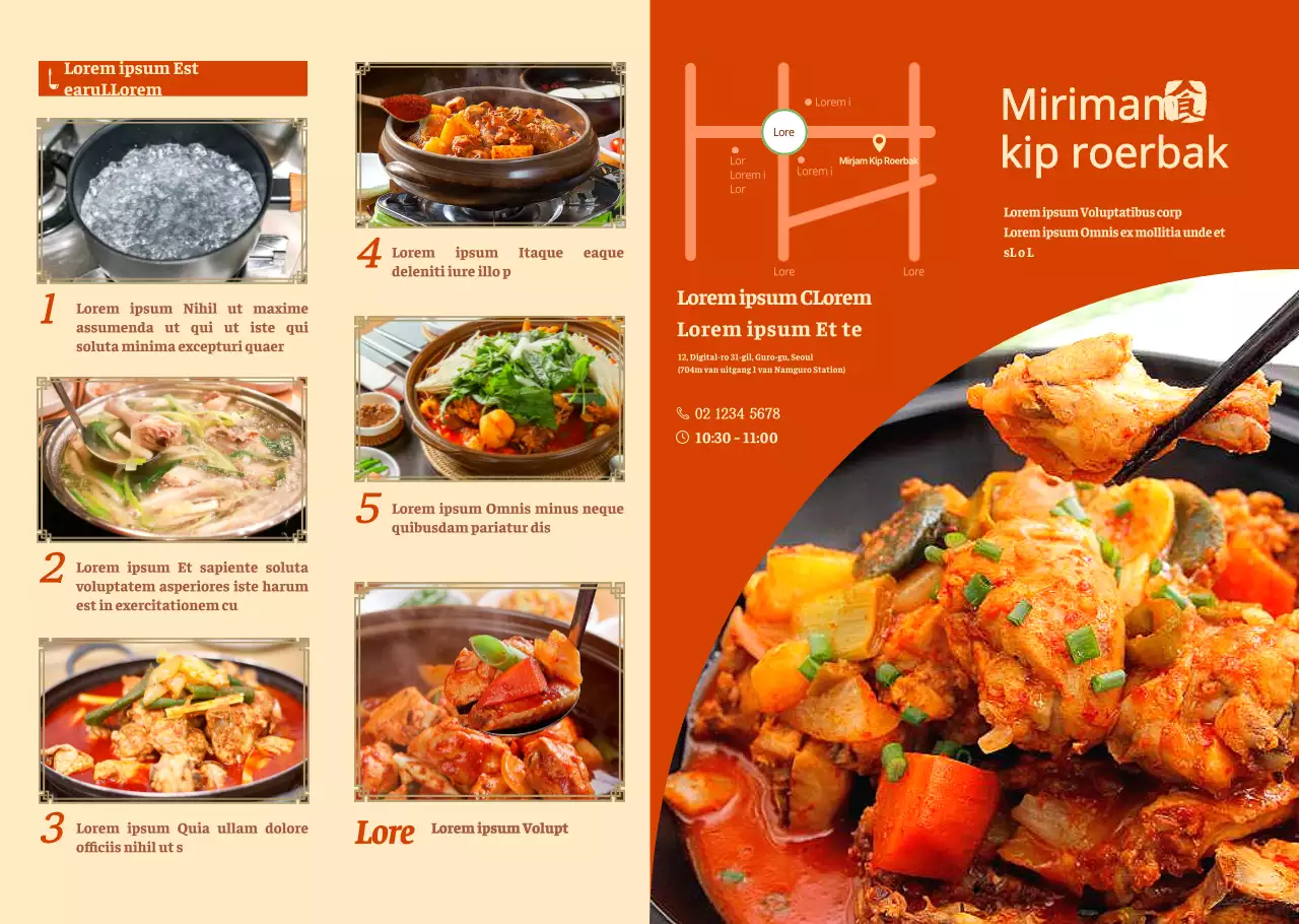 Rode maaltijdkit folder met kip roerbak recept