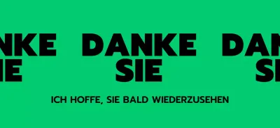 Einfaches Design mit grünem und grünem Dankeschön-Text