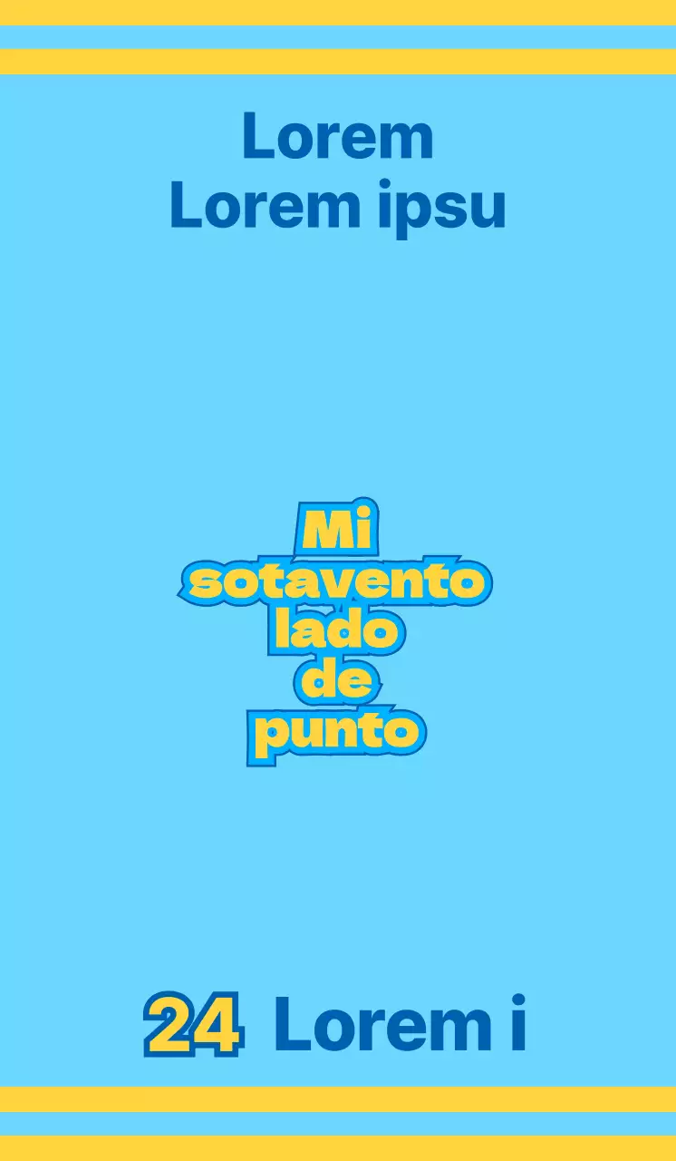 Tienda de comestibles con iconos azules y amarillos que promocionan diversos servicios