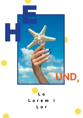 Förderung der Nagelkunst mit blauen und roten Nagelkunstfotos