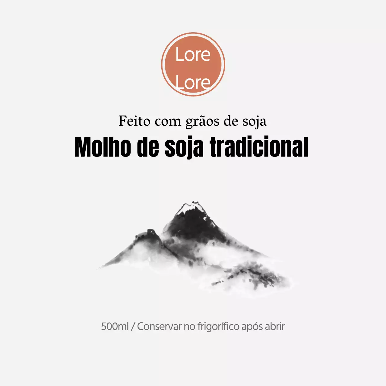 Autocolantes para rótulos de molho de soja tradicional