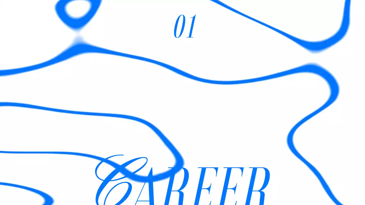 Moderno reportaje en azul, negro y blanco