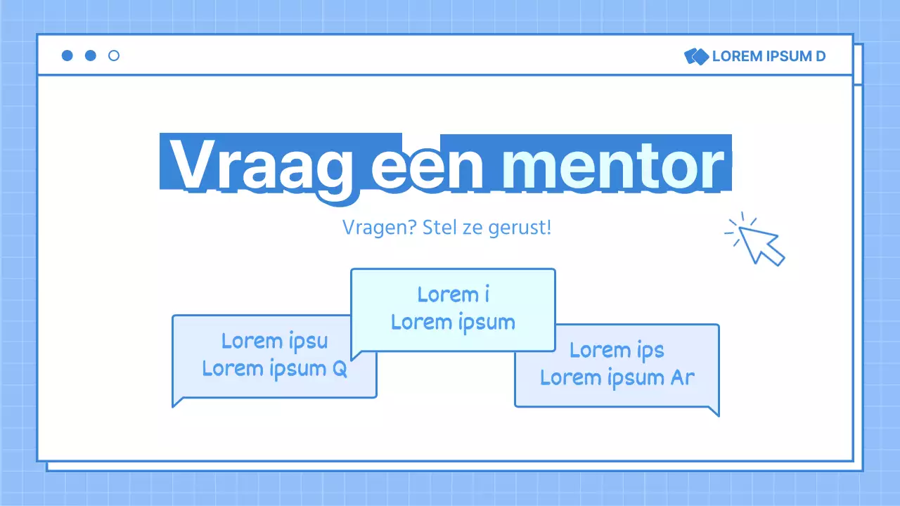 Lichtblauwe job mentoring presentatie