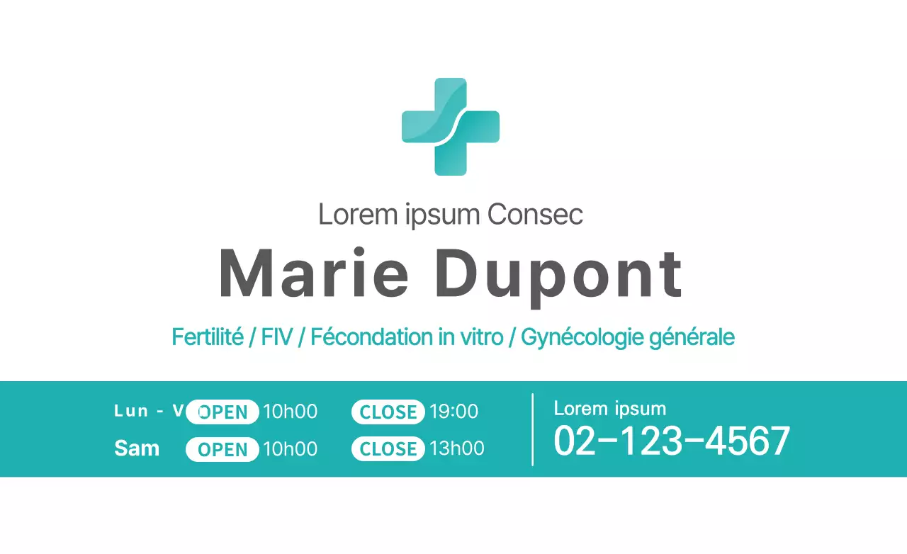 Design épuré, turquoise, avec des détails hospitaliers