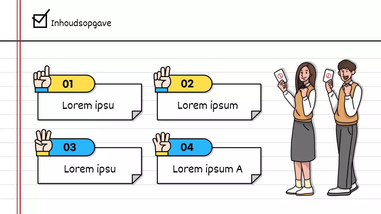 De uitslag van de studentenraadsverkiezing bekendmaken met een schattig geel schriftenboekconcept