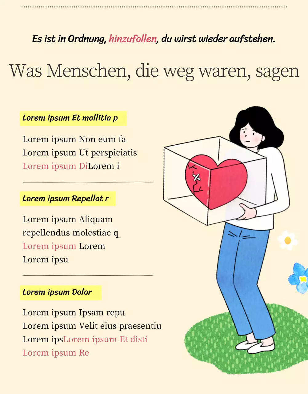 Ein jugendpsychologisches Beratungszentrum mit warmen und einladenden Illustrationen in Beige und Grundfarben.