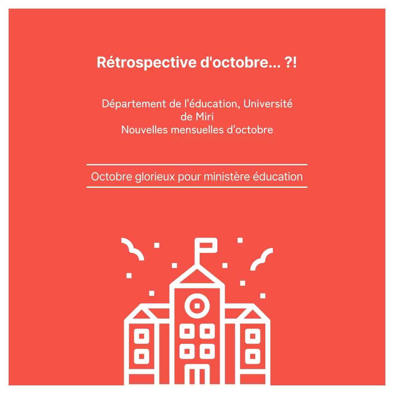 Nouvelles mensuelles de Red's Simple University Department