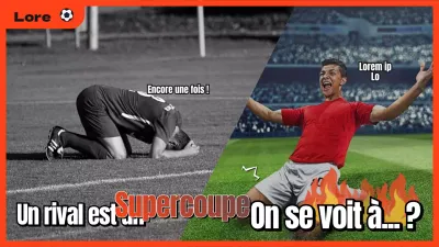 Miniature YouTube pour un match de football rouge