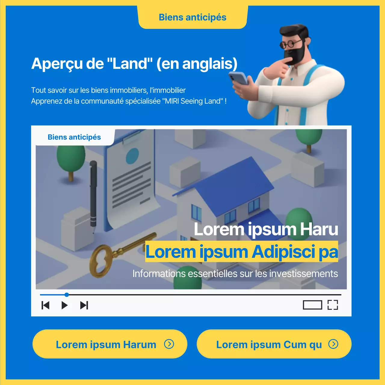 Guide des indemnités de réparation à long terme kitsch bleues et jaunes