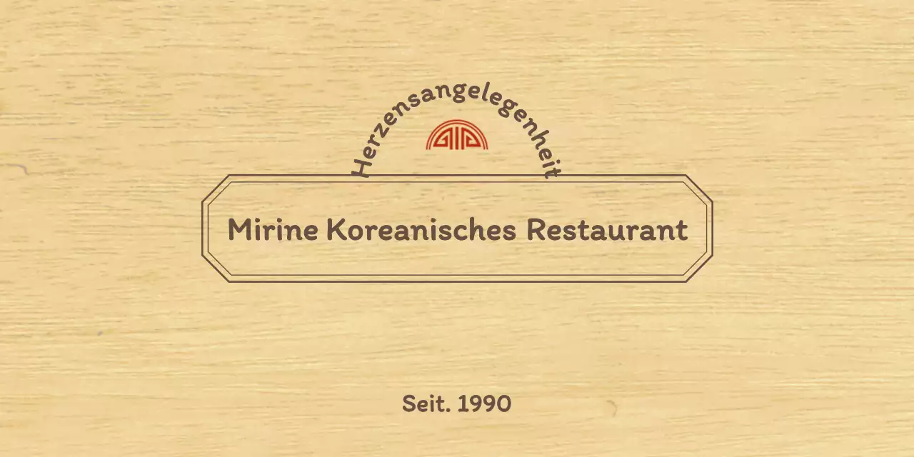 Koreanisches Restaurantdesign mit einer klaren konzeptionellen Umrandung in Braun und Rot