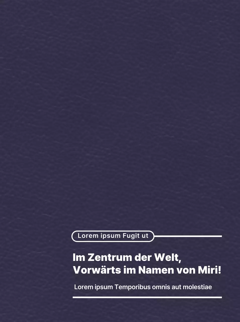 Hervorhebung des Slogans der Universität durch ein einfaches Textlayoutkonzept