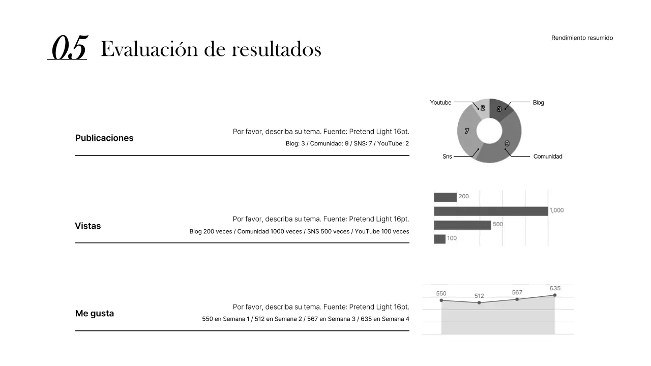 Un sencillo informe de actividad en blanco y negro