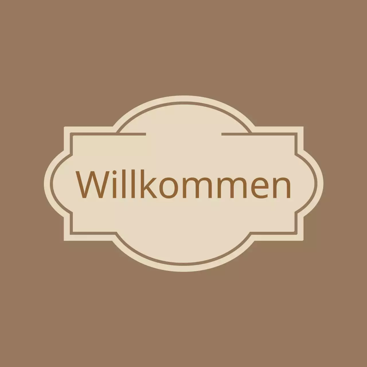 Willkommensschild mit Etiketten Hotel Valeant