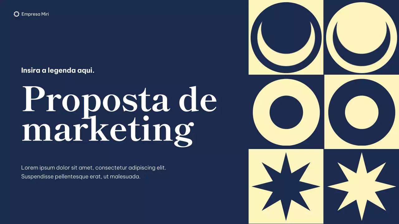 documento de proposta de marketing moderno da marinha