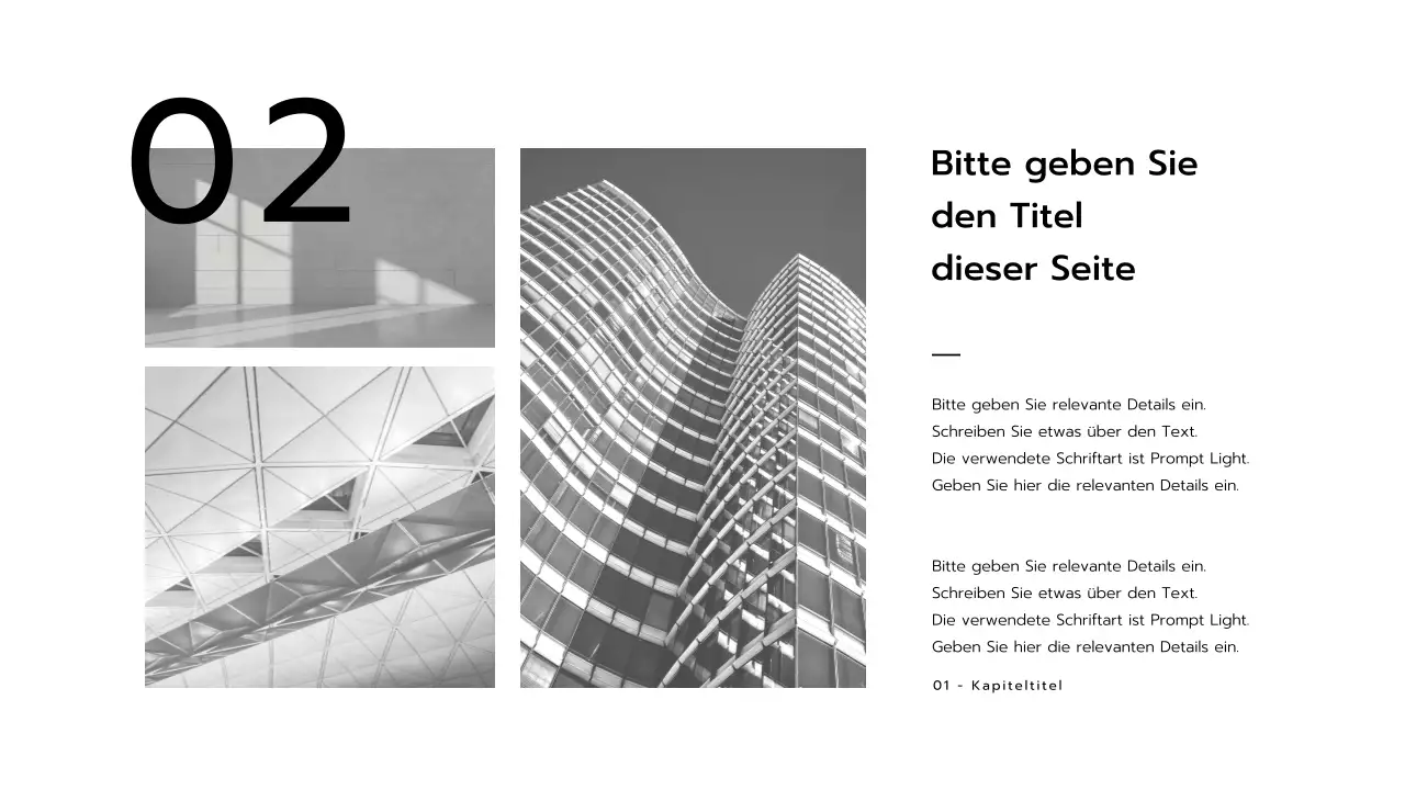 Schwarz-Weiß-Präsentationen