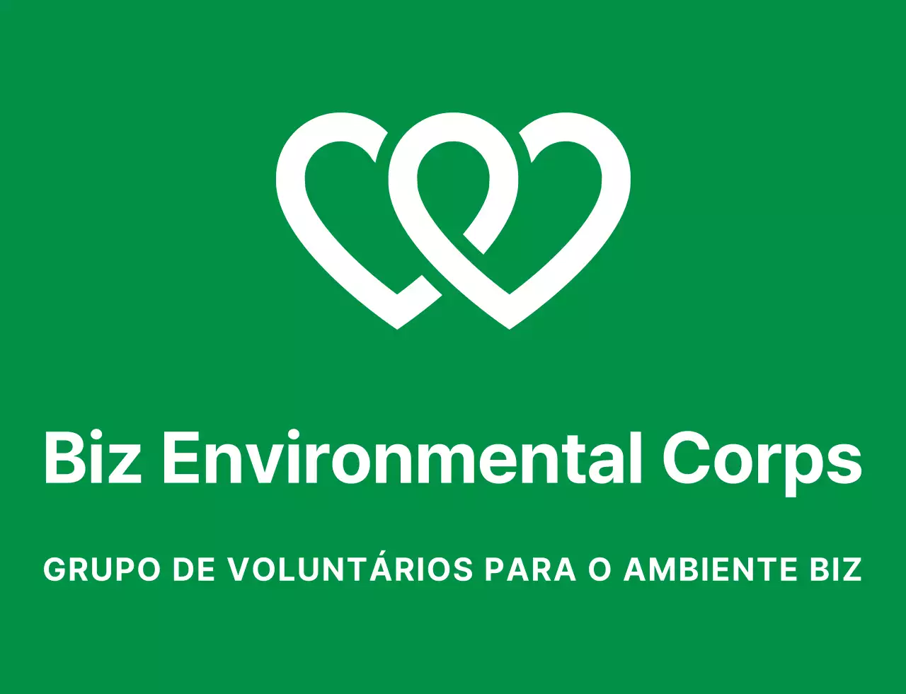 Logótipo com símbolo de voluntário limpo em verde claro e azul marinho para organizações de campanha ambiental a nível mundial
