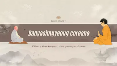 Pinturas coreanas en beige y marrón con una meditación budista con sal Canal YouTubeArt