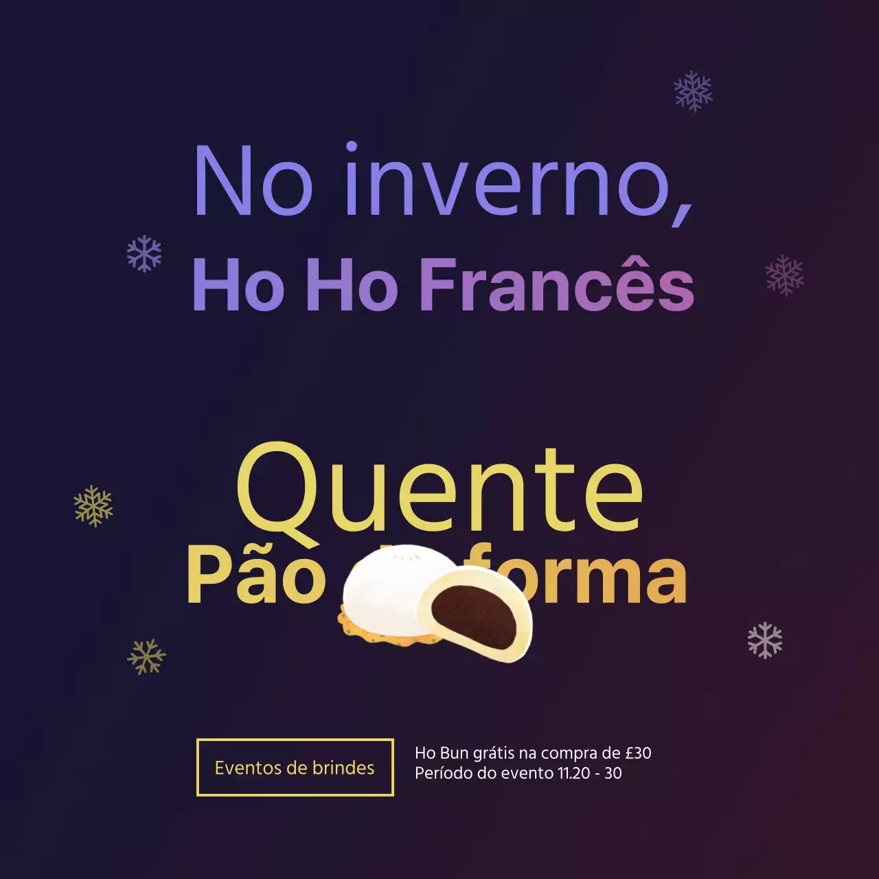 Sorteio de guloseimas de inverno