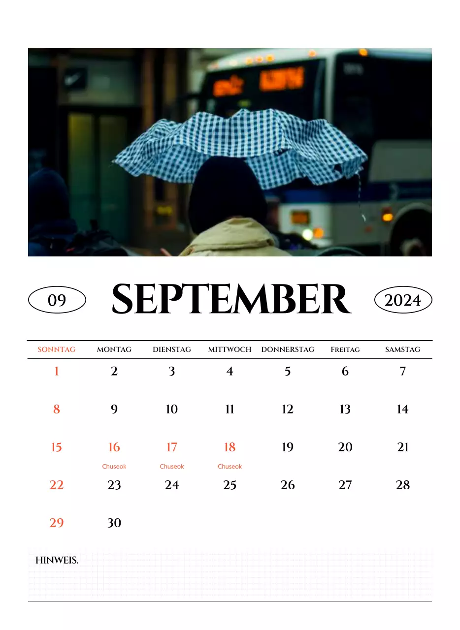 Wandkalender im einfachen Stil mit schwarz-weißer emotionaler Reisefotografie