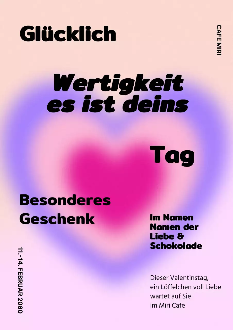 Valentinstag Geschenk mit Herz Farbverlauf Hintergrund