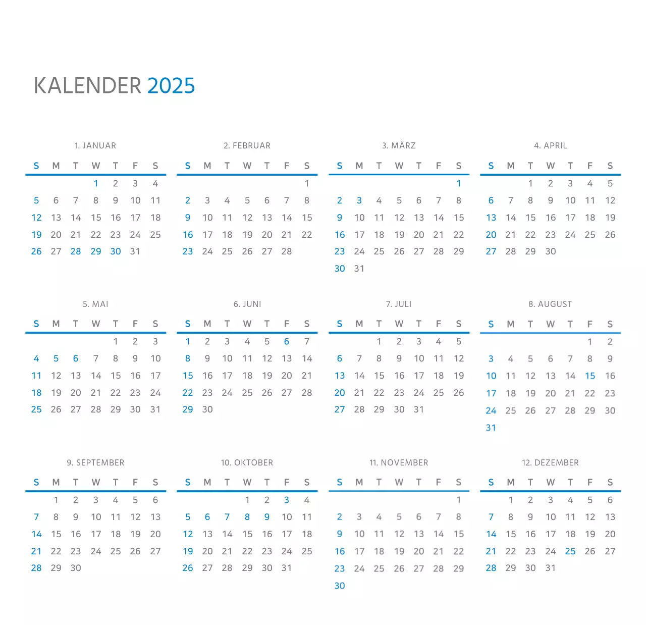 Weißer, sauberer Tischkalender für Unternehmen