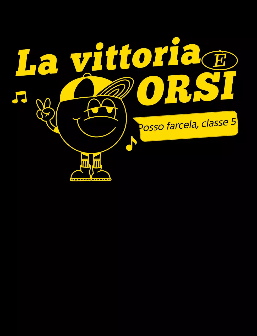 Hip linea illustrazione numero posteriore concetto scuola gruppo maglietta in giallo