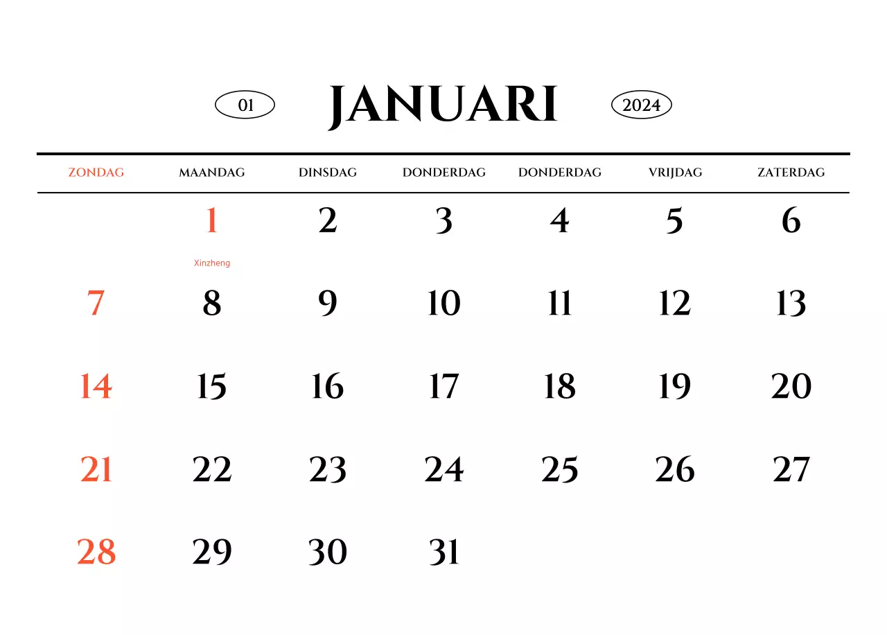 Eenvoudige stijl muurkalender met zwart-wit emotionele reisfotografie concept