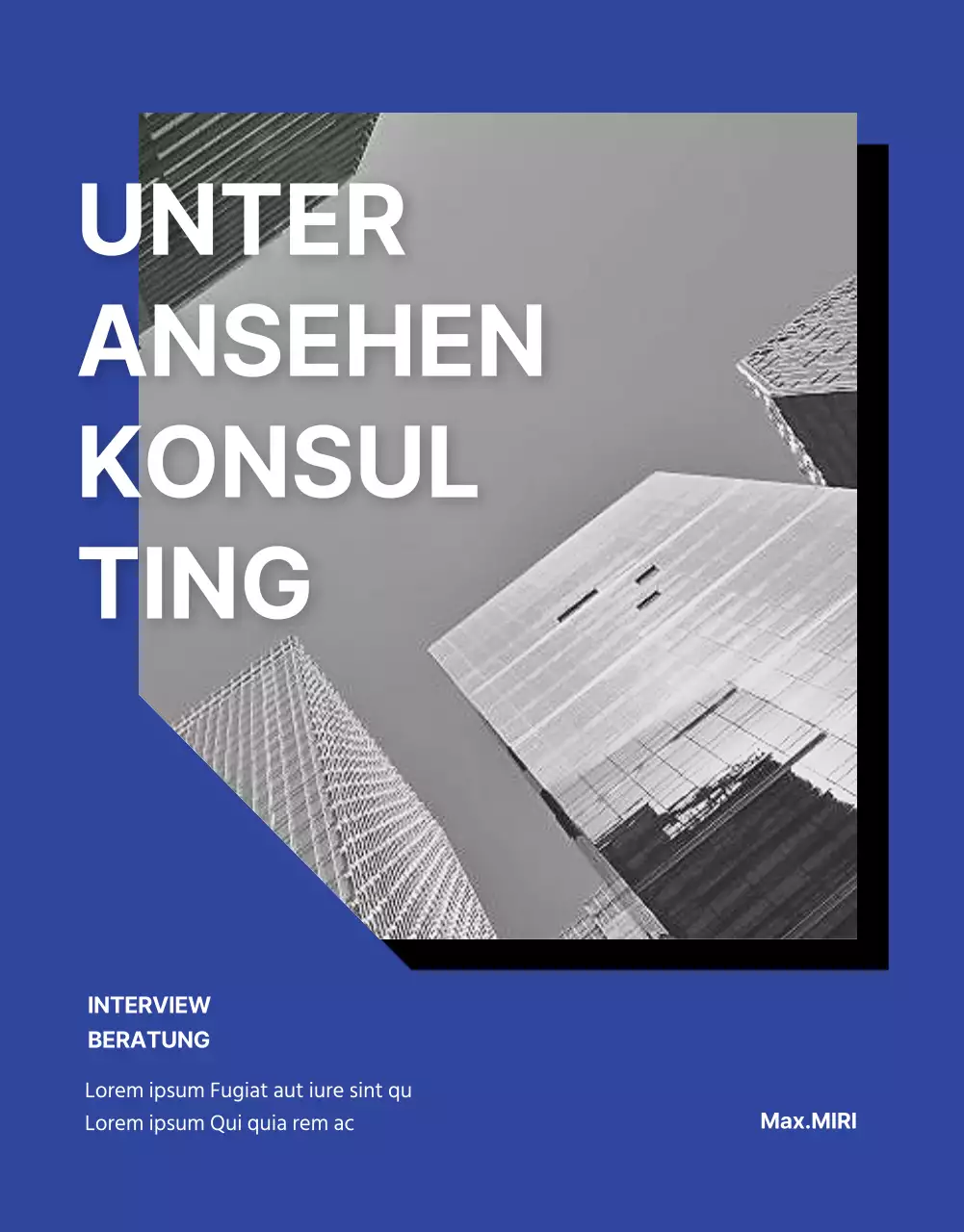 Blue and Monotone Job Interview Consultancy Detailseite