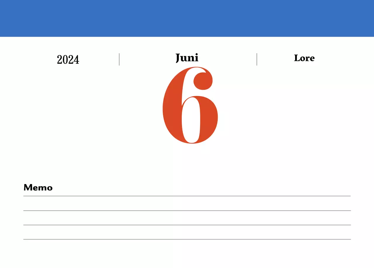Retro-Konzept Nostalgie-Kalender in rot und blau