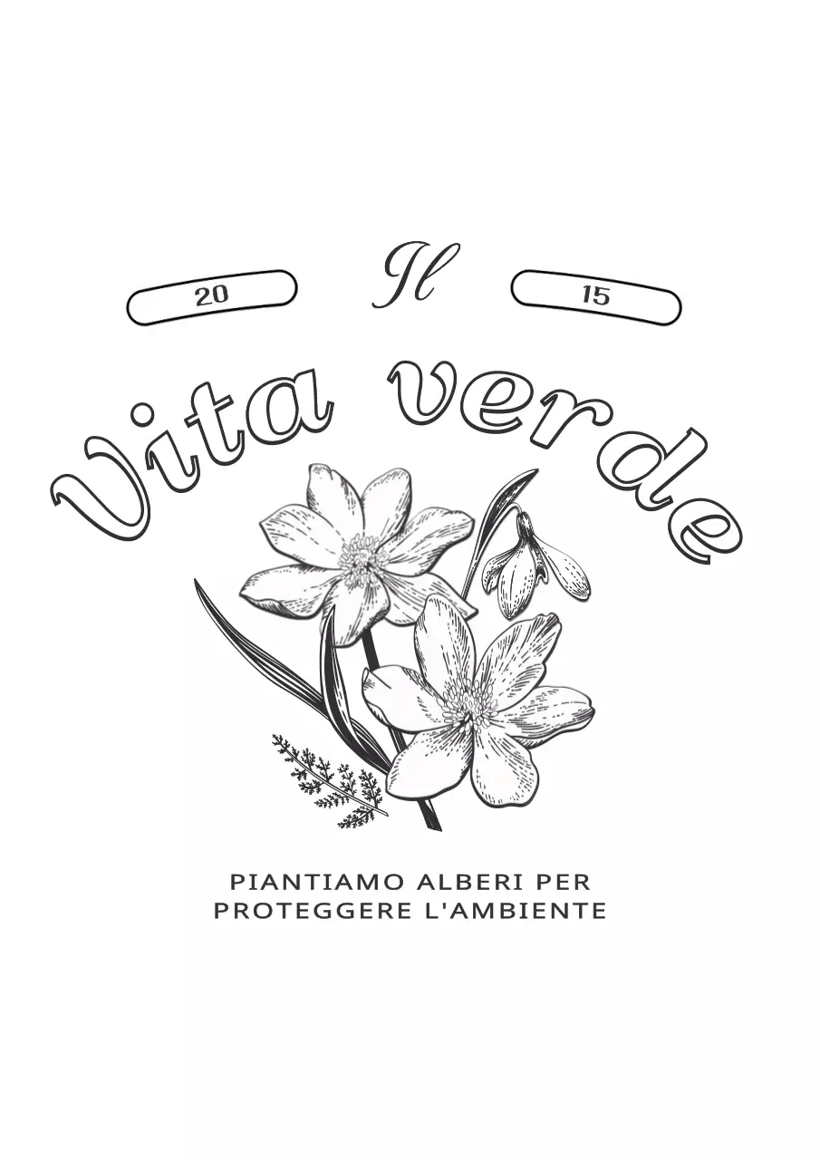 Sacchetto ecologico vintage con fiori e piante illustrati in stile vintage