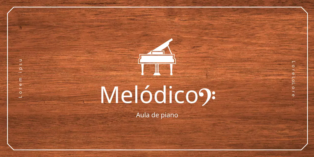 Desenho simples de escola de instrumento de piano com ícone de piano branco