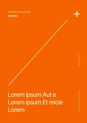 Couverture de rapport simple et propre en orange