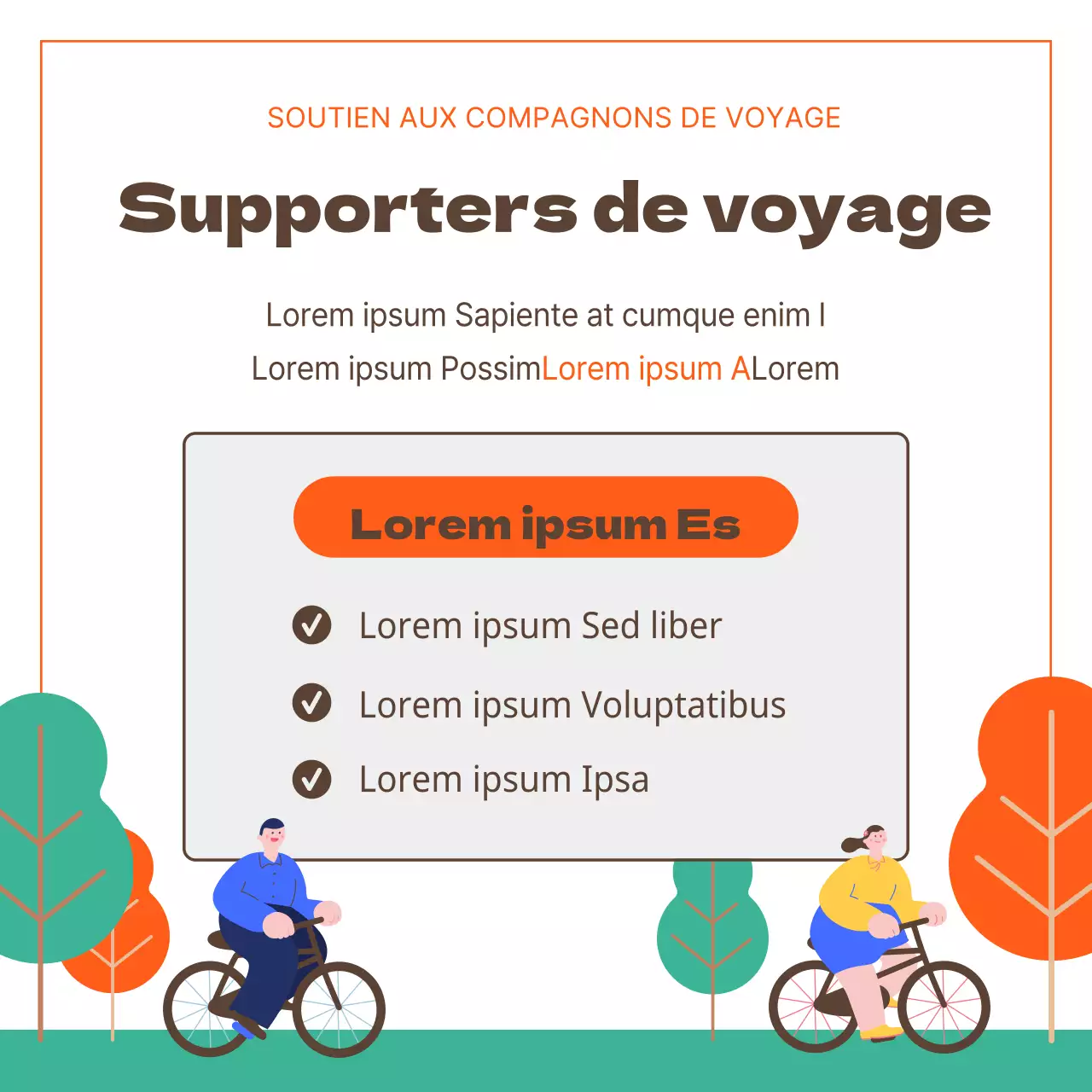 Le guide du voyageur minimaliste en orange et bleu