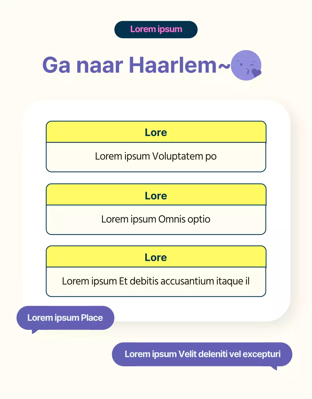 Paars en geel minimalistische B-grade college leven MT promotie