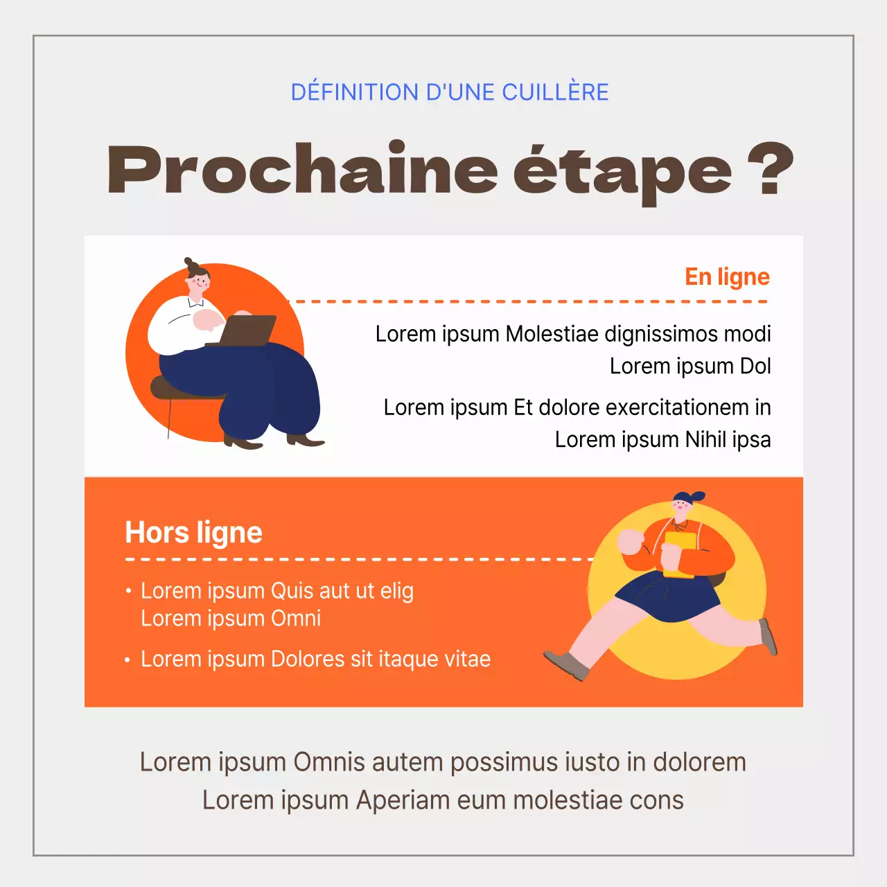 Le guide du voyageur minimaliste en orange et bleu