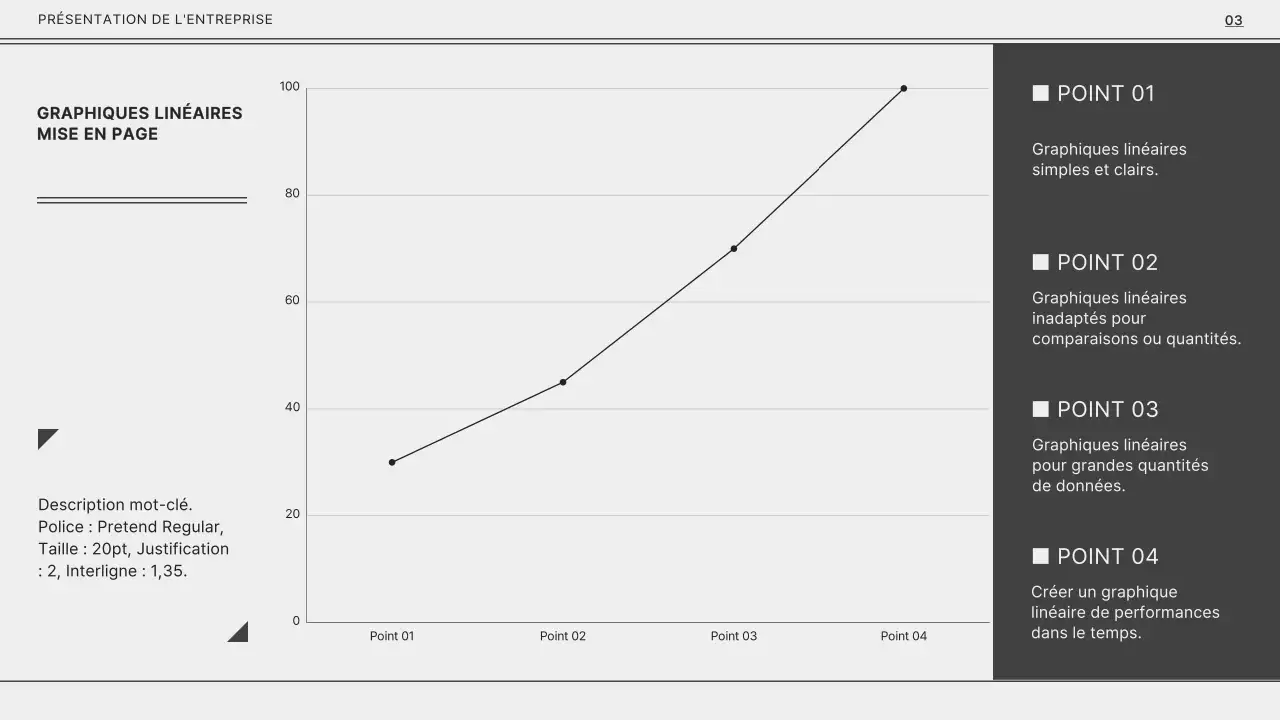 Monotone gris et noir pour une présentation d'entreprise simple