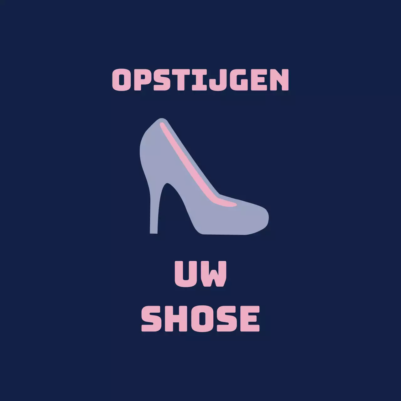 Balletschoenen op een marineblauwe achtergrond met een bordje met het verzoek je schoenen uit te doen.