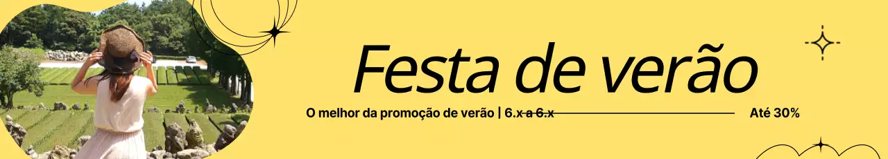 Modelo de roupa de verão sobre um fundo amarelo