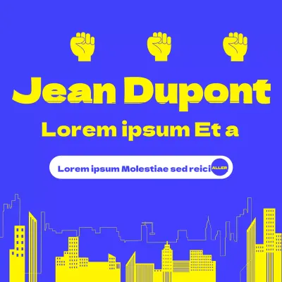 Un thème simple et contrasté de mentorat d'entretien illustré avec une typographie jaune et bleue.