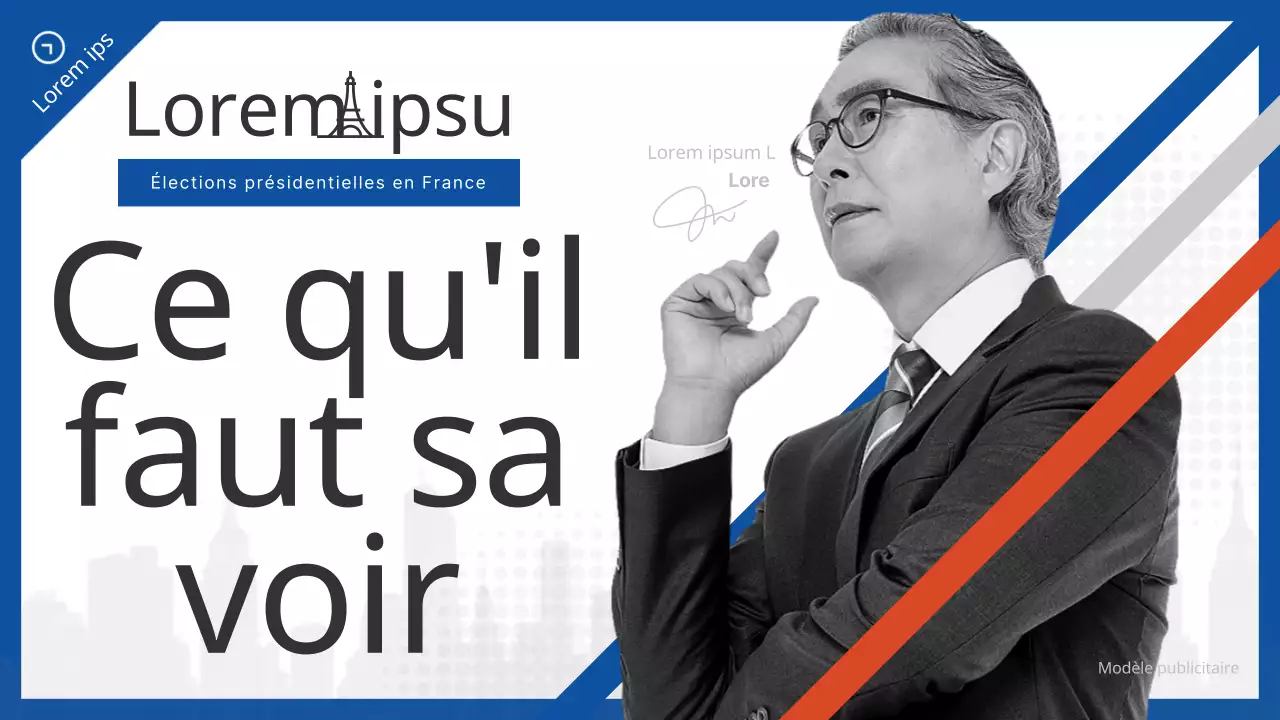 Conférence d'un expert sur les élections françaises en bleu et rouge