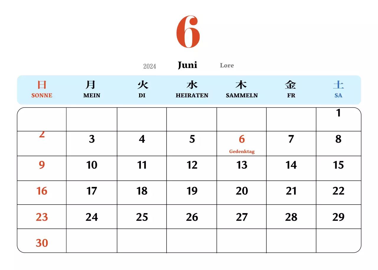 Retro-Konzept Nostalgie-Kalender in rot und blau