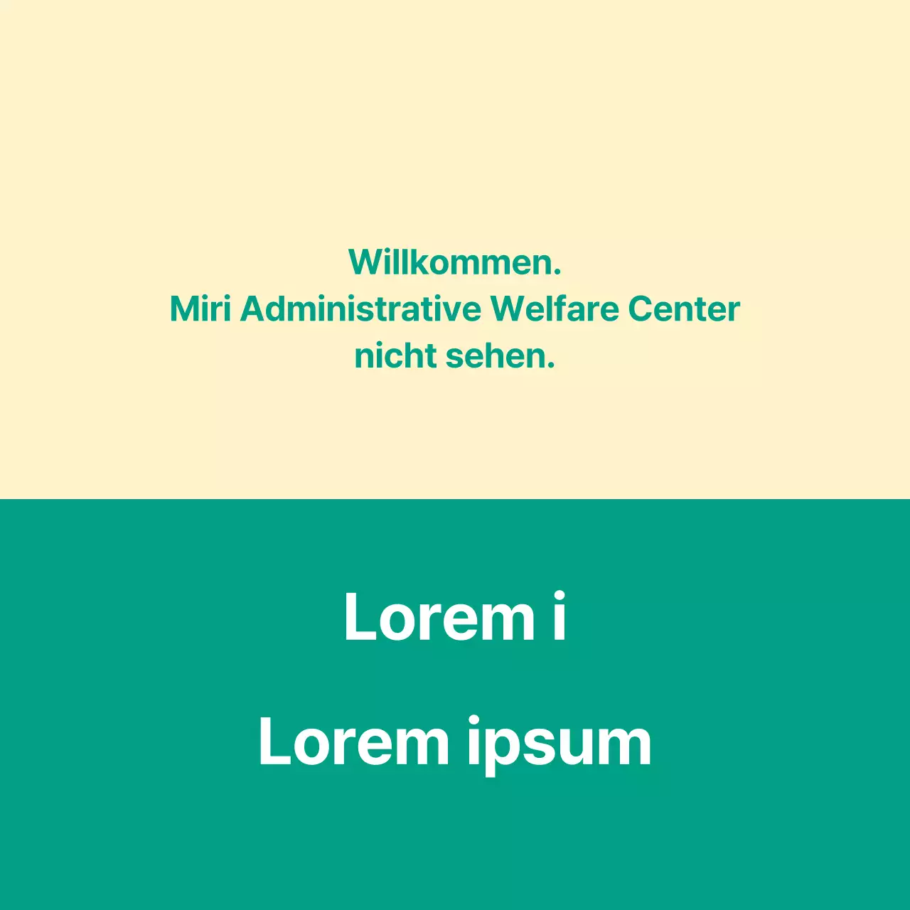 Eine öffentliche Bekanntmachung in Form eines Willkommensbriefs mit einem Willkommensschild.