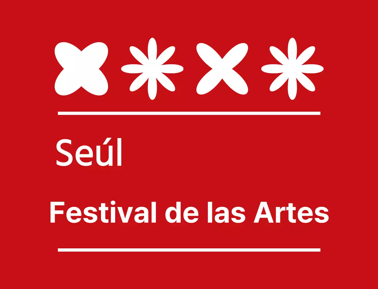 rojo y blanco simple festival de arte símbolo icono logotipo estilo festival cultural personal