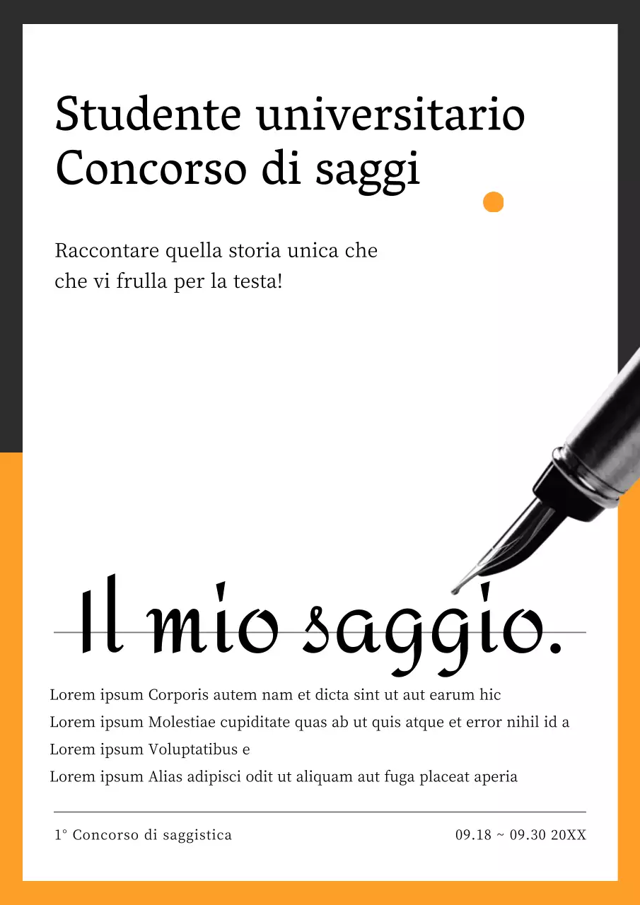 Una semplice guida gialla e nera al concorso per saggi universitari