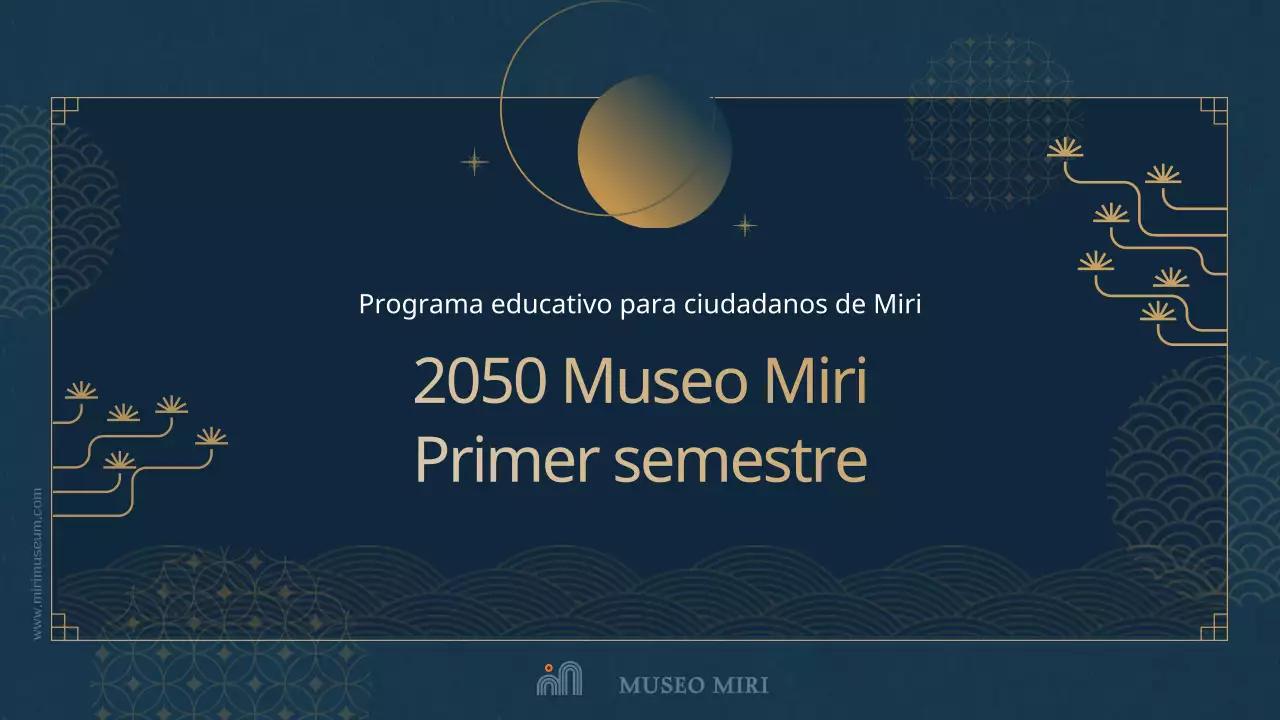 Plan del programa del museo temático oriental azul