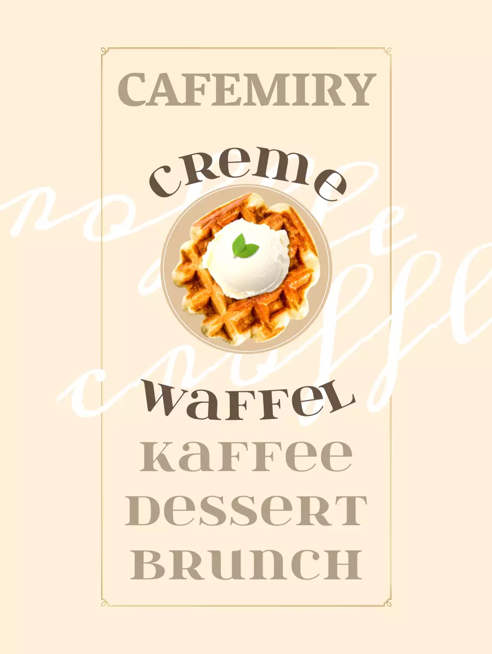 Helle Cafés in Weiß und Beige