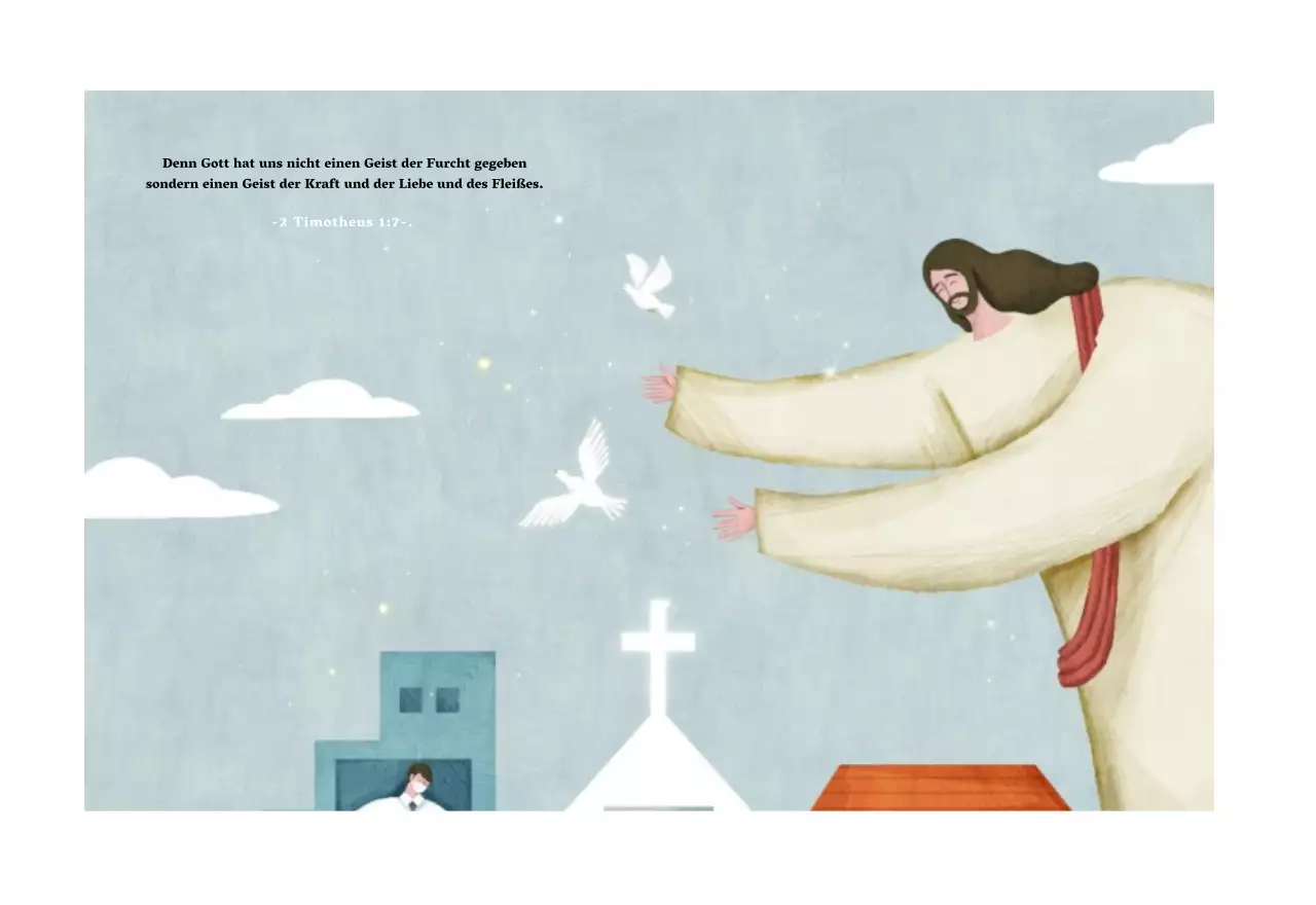 Pastell saubere Illustration Kirche