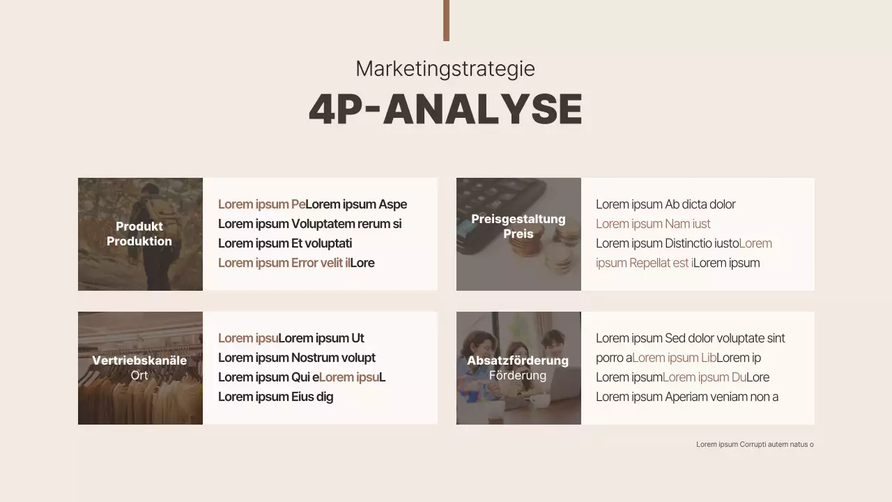 Braun und einfach für die Präsentation von Fallstudien