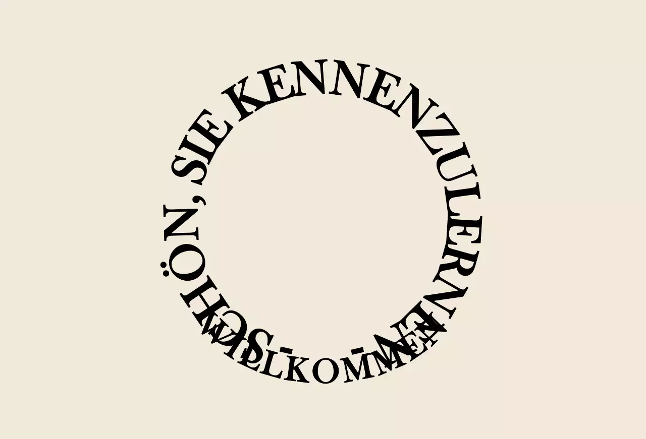 Einfacher, emotionaler Textstil in Hellbraun und Schwarz