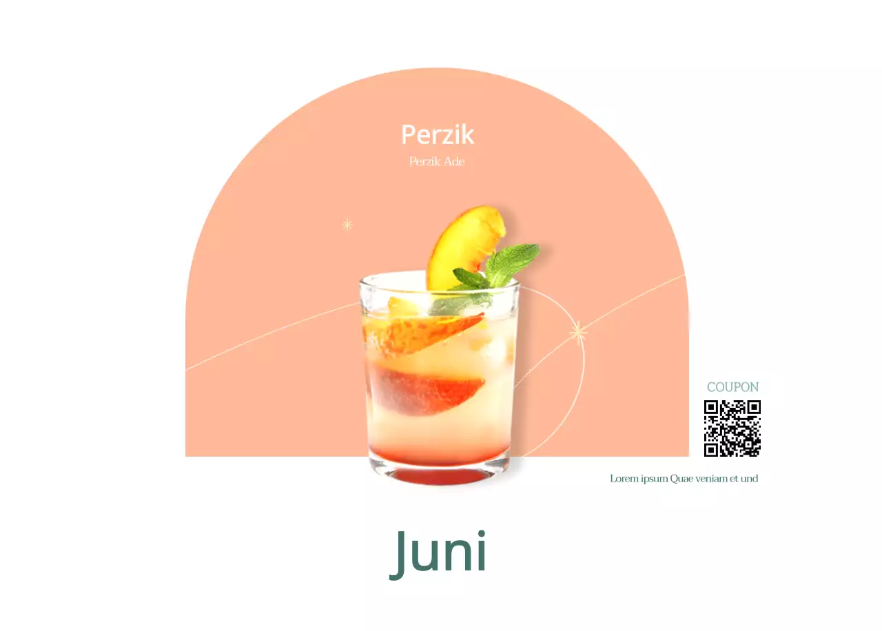 Cafékalender met aanbevelingen voor drankjes van de maand